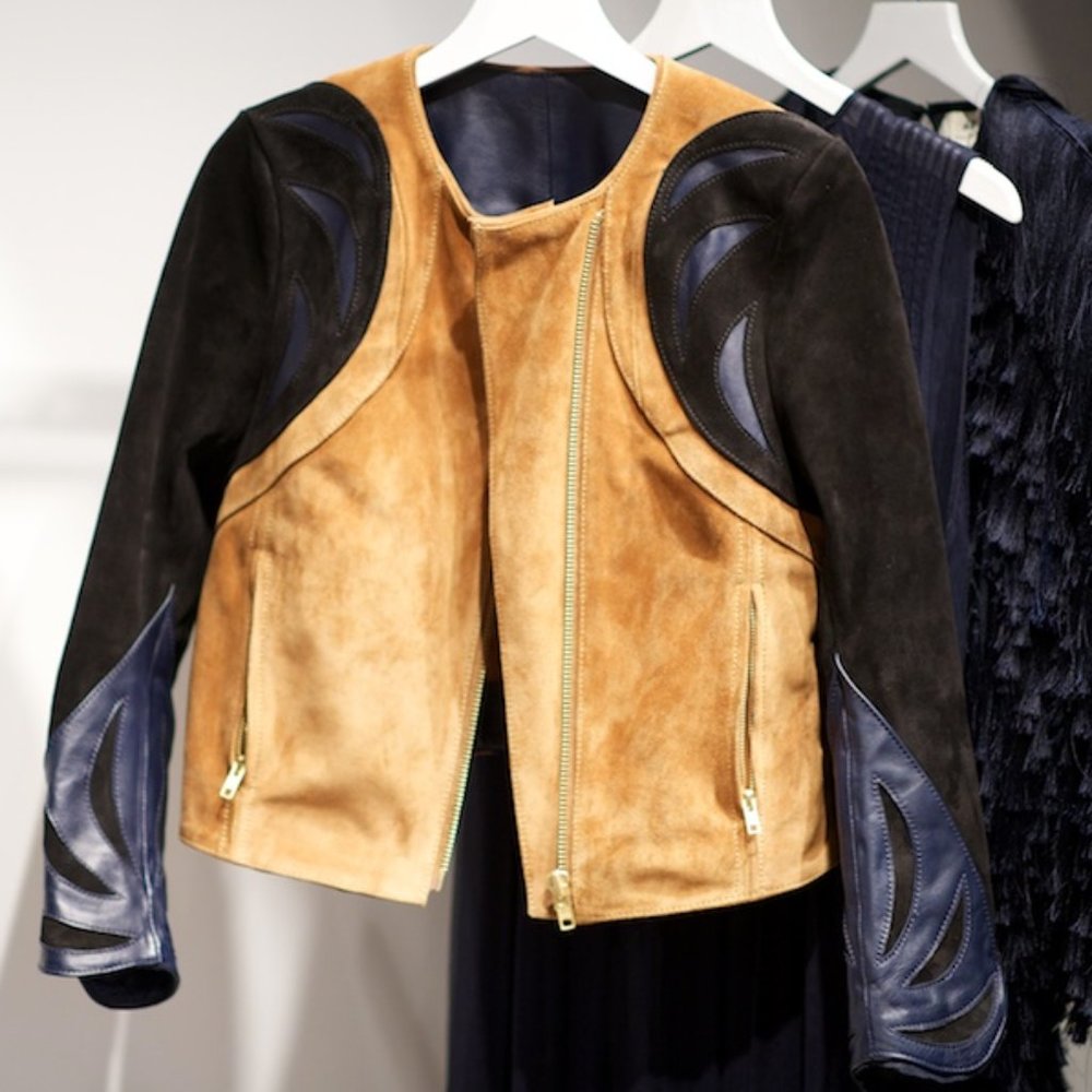 H&M Suede Leather Jacket Spring Collection 2014